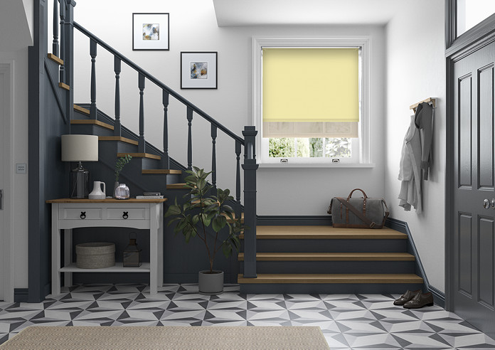 Rimini (Blackout), Sand & Optima Linen - Double Roller Blind - Image 5